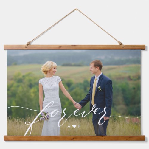 Our Forever Wedding Couple Photo Wall Tapestry