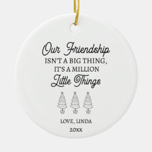 Our Friendship Custom Name Christmas Ceramic Ornament