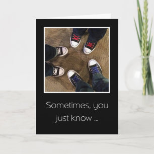 Our friendship was meant to be. letterpress thank you card