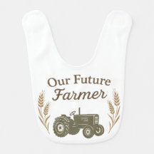 Our Future Farmer | Rustic Farm Baby Bib