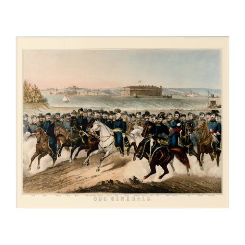 Our Generals Restored Vintage 1864 Civil War Acrylic Print
