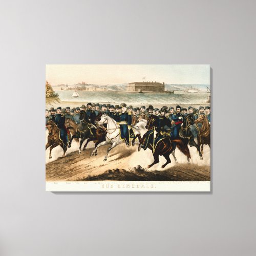 Our Generals Restored Vintage 1864 Civil War Canvas Print