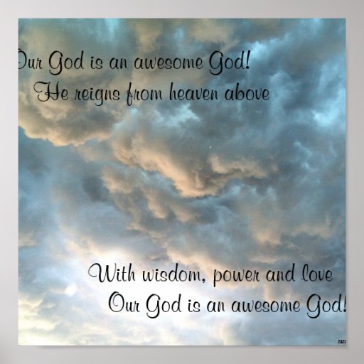 Our God is an awesome God! Poster | Zazzle