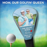 Our Golfin' Queen Custom Photo Personalized Golf Head Cover<br><div class="desc">Custom photo golf head cover with personalized photo and message . Customize these golf head covers with your favorite family photo. Great gift to all golfers, golf lovers. Any design questions, just send a chat or an email charmdesignstudio@rcn.com and we'll be glad to assist. We'll be wishing you a great...</div>