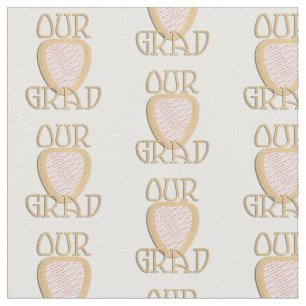 'OUR GRAD' - Gold Photo Frame Fabric