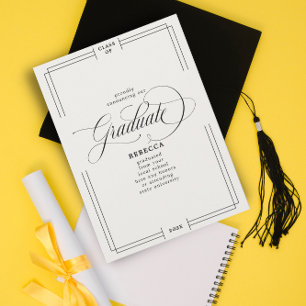 Our Graduate Classic Script Graduation Announcement