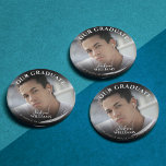 Our Graduate | Graduation Day Button<br><div class="desc">Introducing the ultimate graduation accessory - the graduation badge! Show your unwavering support for your graduate by gifting them with this special token of their achievement. With a personalized touch, the badge features their name, school or college name, and graduation year. Not only is it a must-have for their big...</div>