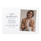 Our Graduate Navy Blue Photo Announcement