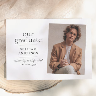 Our Graduate Simple Photo Graduation Announcement