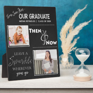 Our Graduate Then & Now 2024 Graduation Photo Plaque