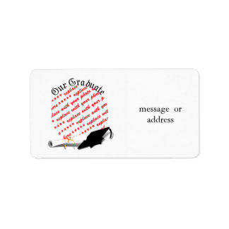 "Our Graduate" w/Cap & Diploma Photo Frame Label