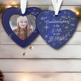 Our Granddaughter Star Photo Template Ornament