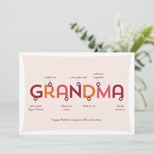 Our Grandma Is Greeting Card for Mothers Day