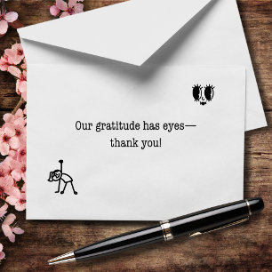 Our Gratitude Has Eyes Letterpress Thank You Card