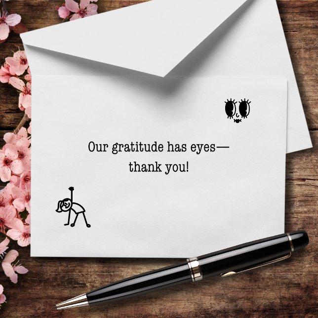 Our Gratitude Has Eyes Letterpress Thank You Card (Creator Uploaded)