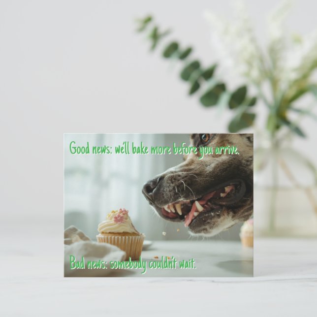 Our Great Dane quality inspector works hard for Postcard (Standing Front)