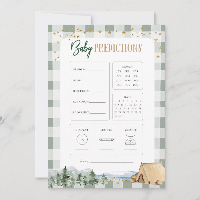 Our Greatest Adventure Baby Shower Baby Prediction Invitation (Front)