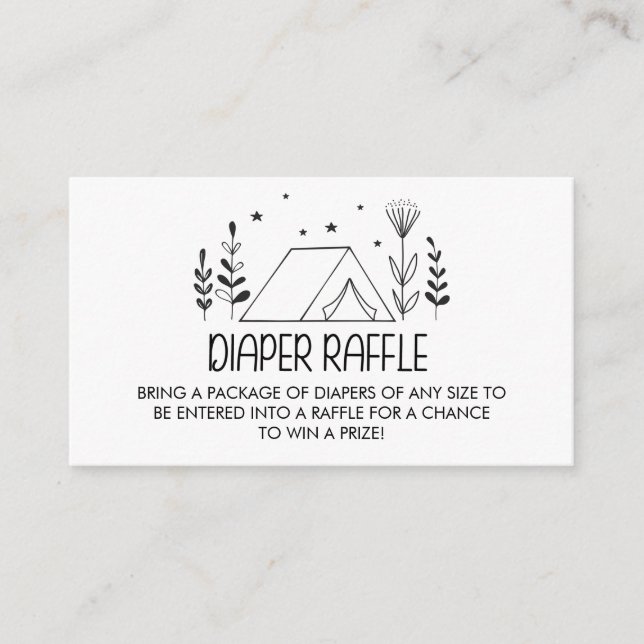 Our Greatest Adventure Baby Shower Diaper Raffle Enclosure Card (Front)
