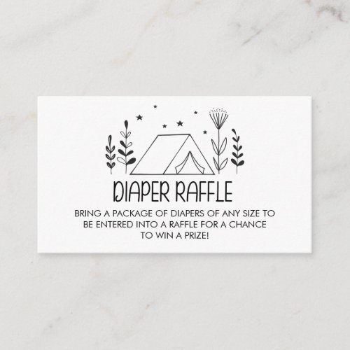 Our Greatest Adventure Baby Shower Diaper Raffle Enclosure Card