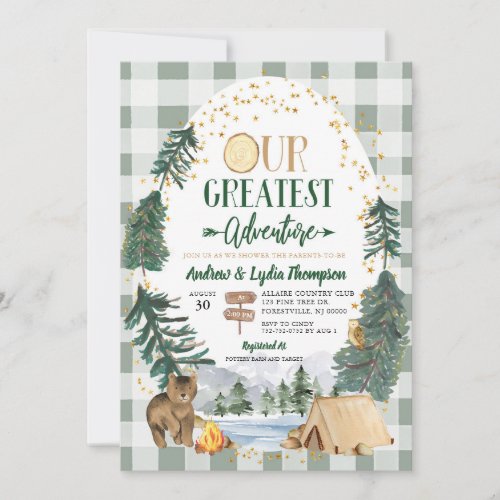 Our Greatest Adventure Baby Shower Invitation