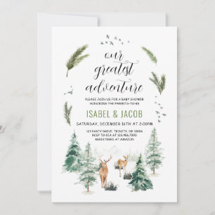 Our Greatest Adventure Baby Shower Invitation