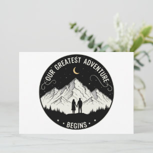 Our Greatest Adventure Begins Rustic Mountain Co Invitation