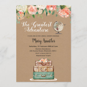 Our Greatest Adventure Bridal Shower Invitation