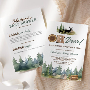 Our Greatest Adventure Oh Deer Baby Shower Invitation