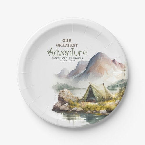 Our Greatest Adventure Wild Nature Camping Paper Plates
