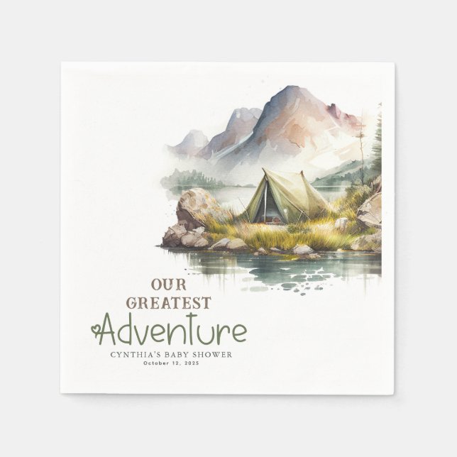 Our Greatest Adventure Wild Nature Themed Napkins (Front)
