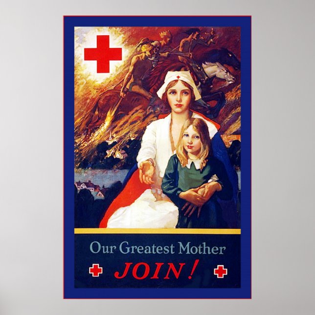 Our Greatest Mother ~ Vintage Nurse ~ WW1 Poster (Front)