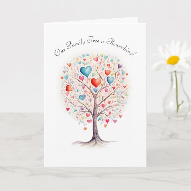 Our Growing Love - Poly Family New Child Card (Small Plant)