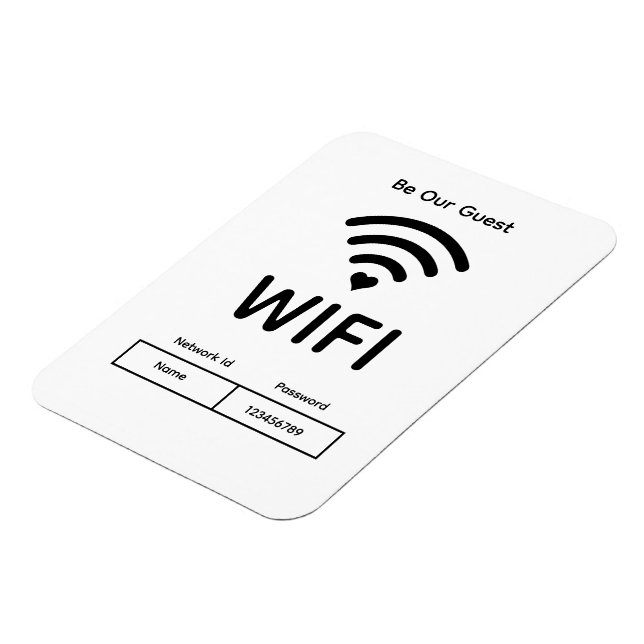 Our Guest Wifi Password Flexible Photo Magnet (Left Side)