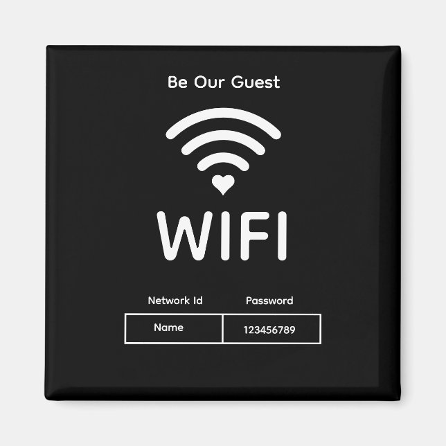 Our Guest Wifi Password  Magnet (Front)