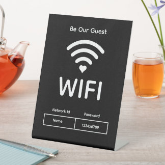 Our Guest Wifi Password Pedestal Sign