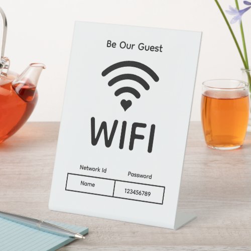 Our Guest Wifi Password Pedestal Sign