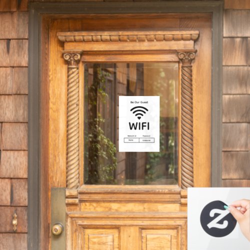 Our Guest Wifi Password Window Cling