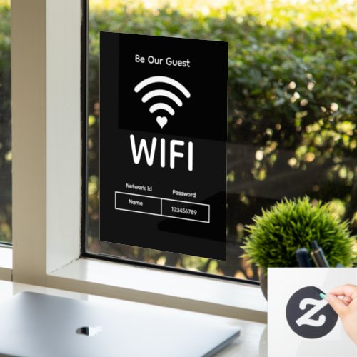 Our Guest Wifi Password Window Cling