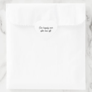 'Our Happily Ever After Tees Off' Wedding Favors Heart Sticker