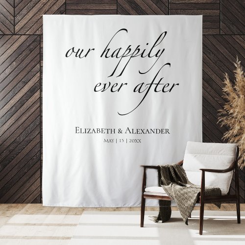 our happily ever after Wedding Backdrop