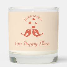 Our Happy Place Custom Date Boho Bird 