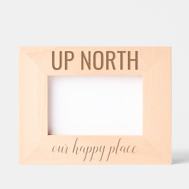 Our Happy Place Custom Vacation Destination Engraved Frames (Front)