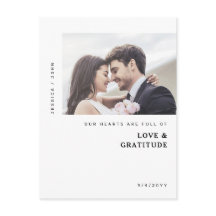 Our Hearts are Full Photo Wedding Thank You