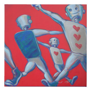 Our Hearts March On Faux Canvas Print