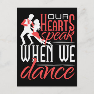 Our Hearts Speak When We Dance Salsa Postcard