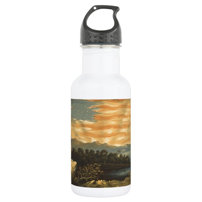 Our Heaven Born Banner Stainless Steel Water Bottle (Front)