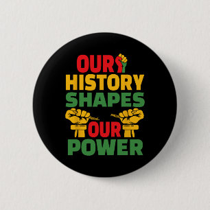 Our History Shapes Our Future Black History Month Button