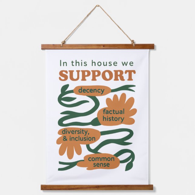 Our Home Runs on Decency, Truth & Common Sense Hanging Tapestry (Front)