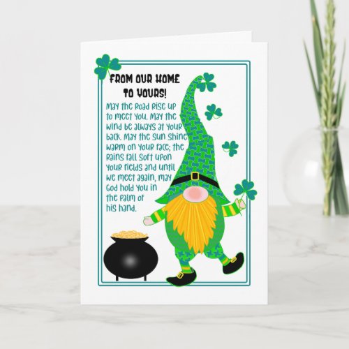Our Home to Yours St Patricks Leprechaun Card