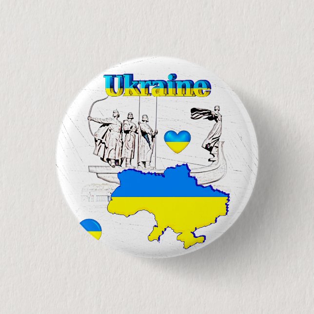 OUR HOME - UKRAINE design collection Button (Front)